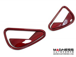 Alfa Romeo 4C Interior Door Handle Set - Carbon Fiber - Red Candy